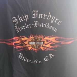 Harley-Davidson Dealership Black Tee with Orange Flames